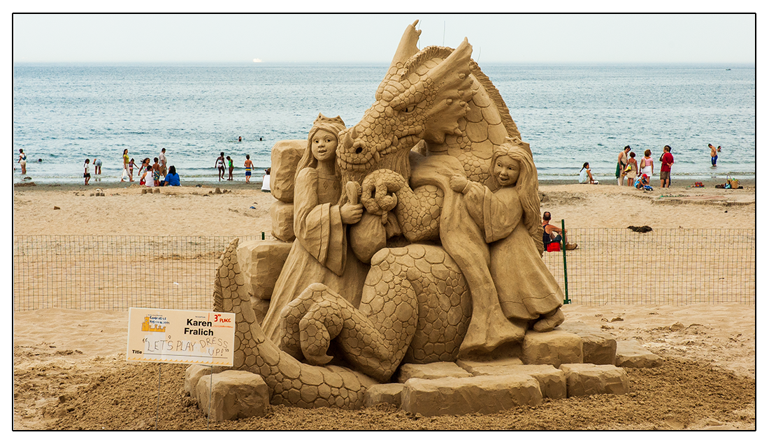 Sand sculpture competition at Revere Beach